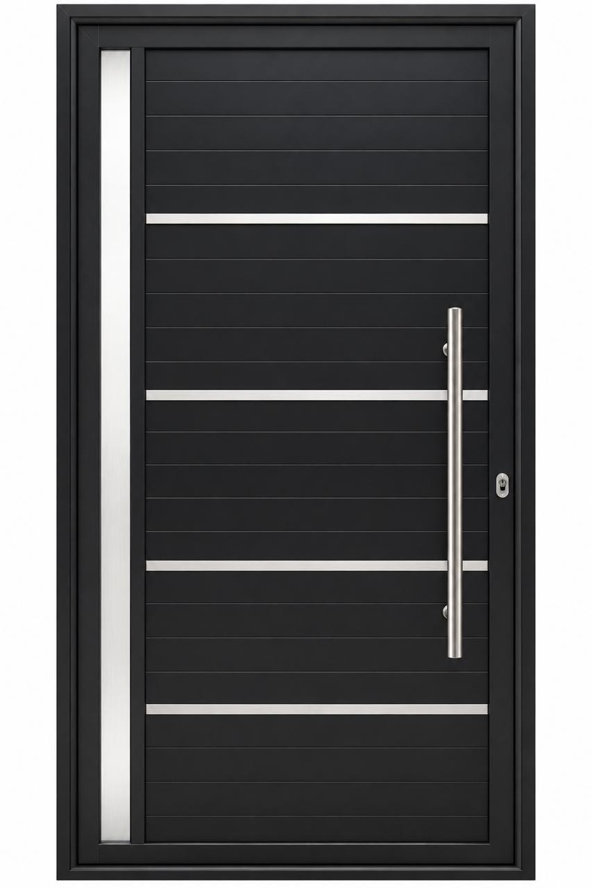 Porta Lambri com friso e vidro