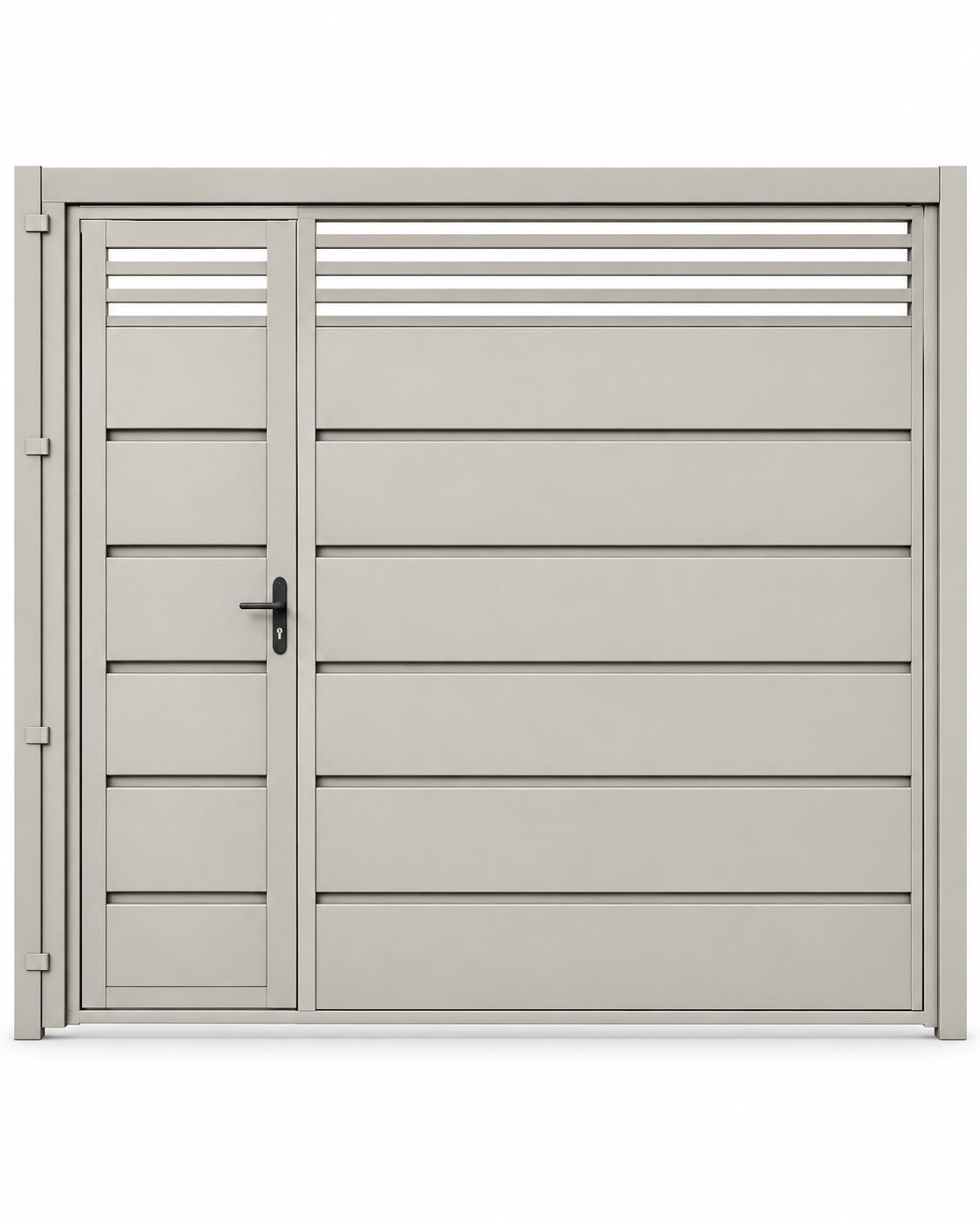 Portao basculante 230x300 canaleta com visor