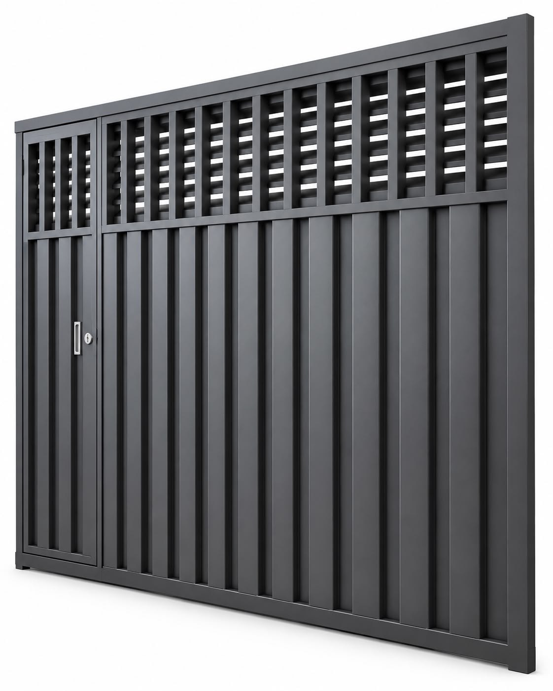 Portao de correr 220x300 painel com visor