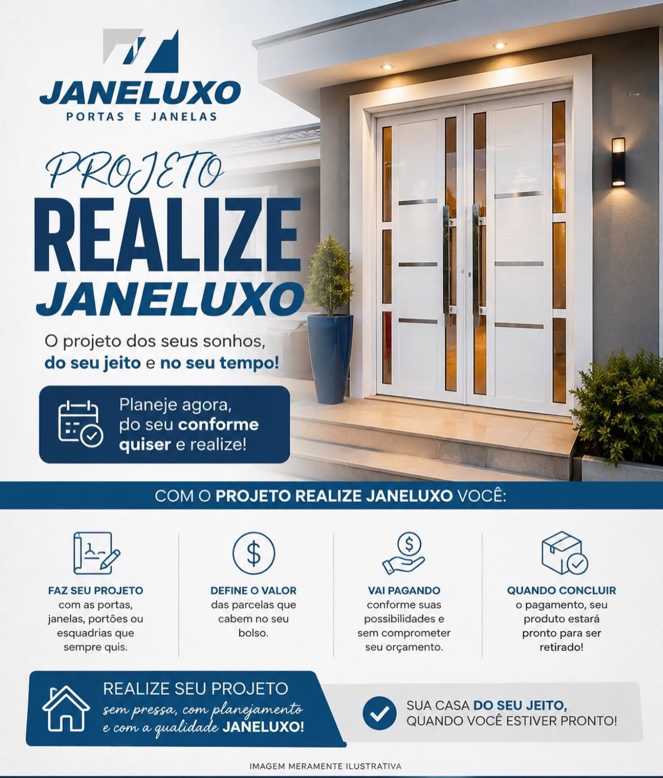 Material promocional do Projeto Realize Janeluxo